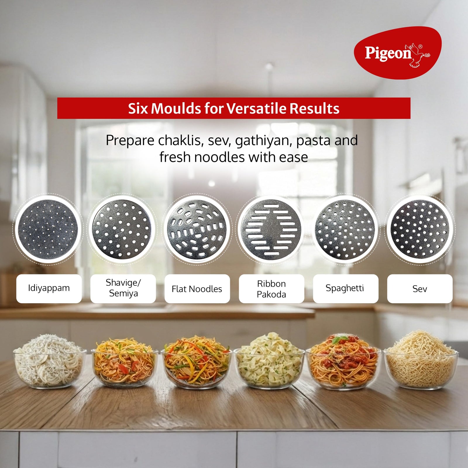 Portable Pigeon Instamami noodle press with one-touch operation