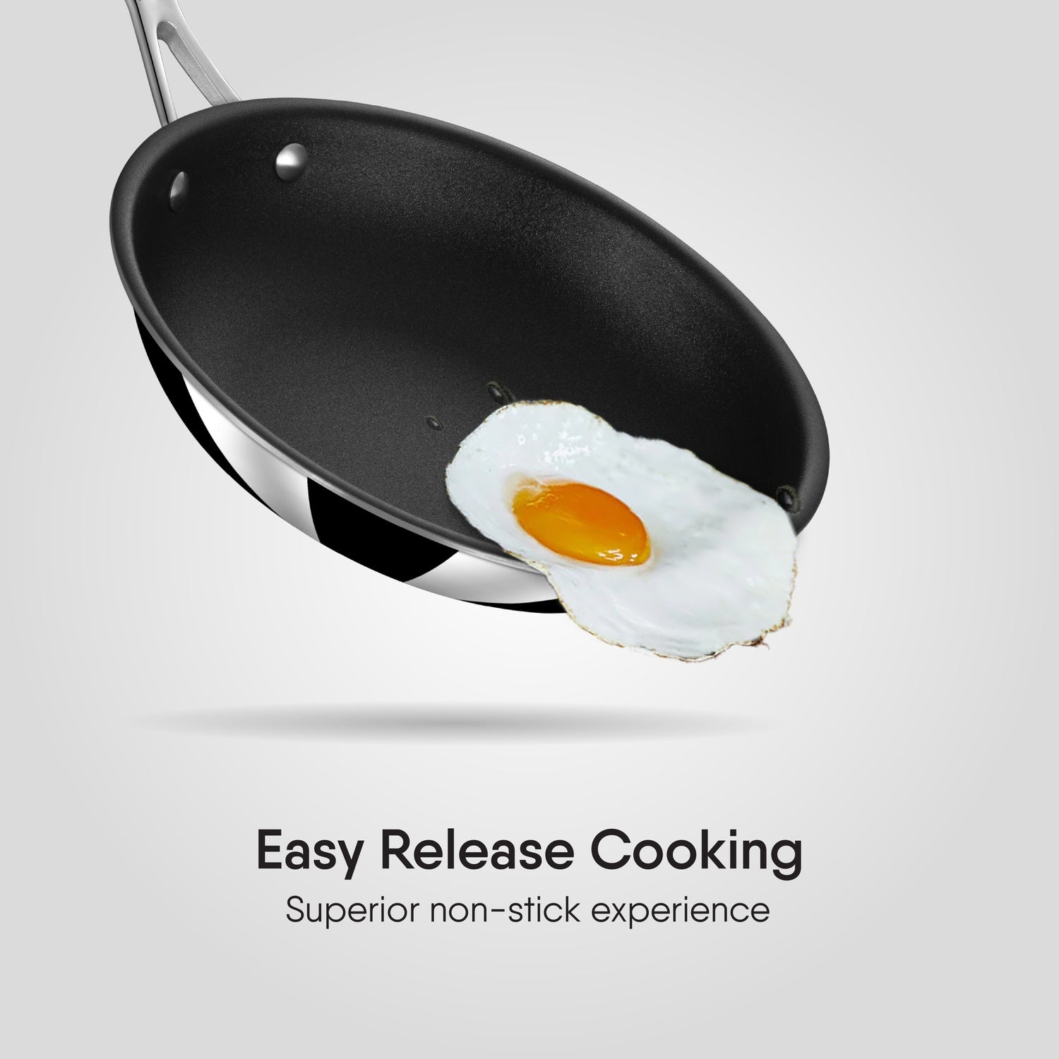 Stahl Artisan Schild Frypan easy release non-stick cooking with fried egg