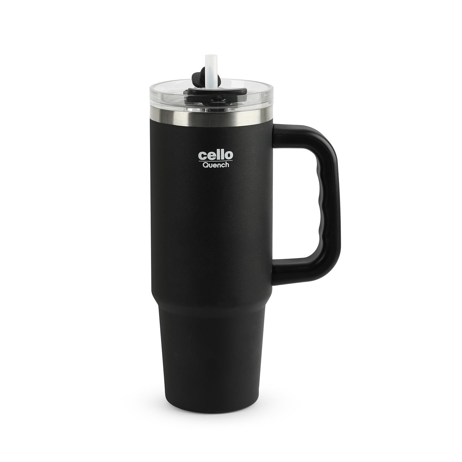 Cello Quench Insulated Stainless Steel Tumbler 550ml with Straw & Handle