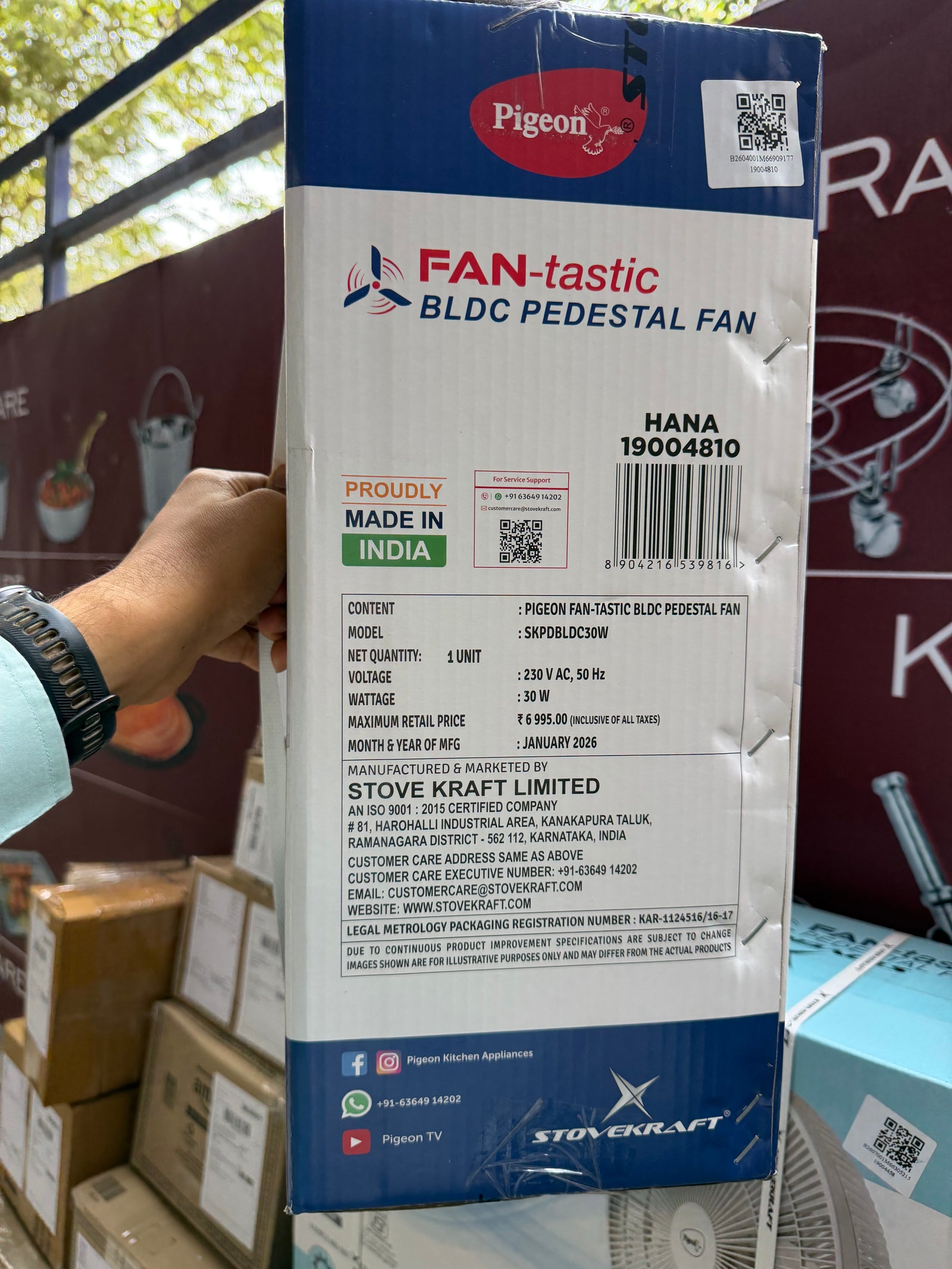 Pigeon energy efficient BLDC pedestal fan with remote control and timer function