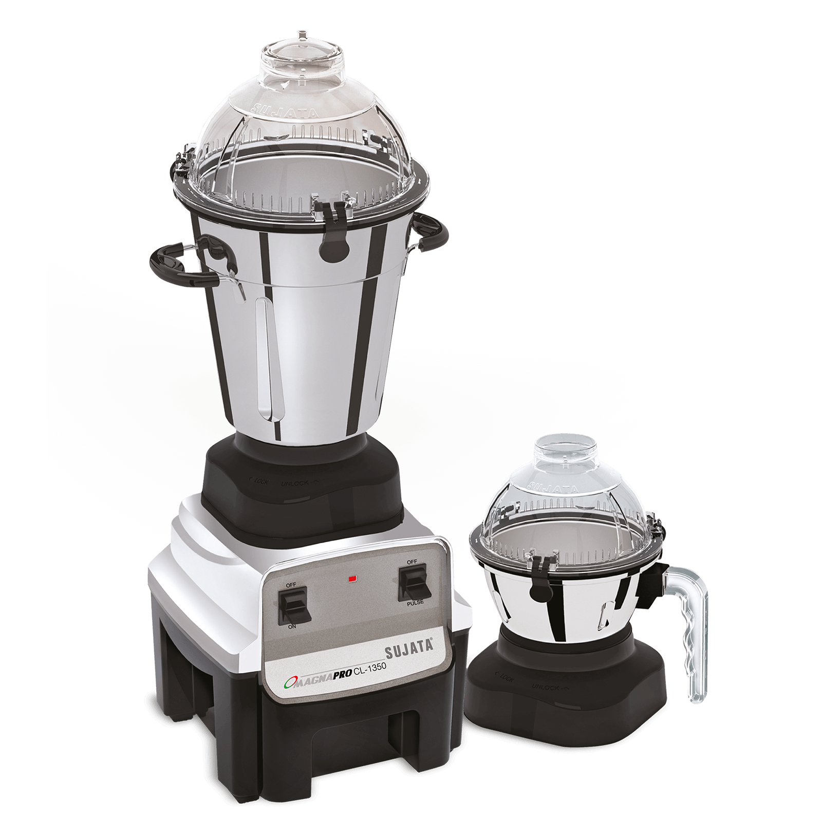 Sujata Magna Pro CL-1305 commercial mixer grinder with 3000 ml grinding jar and 500 ml chutney jar, 1305 watt
