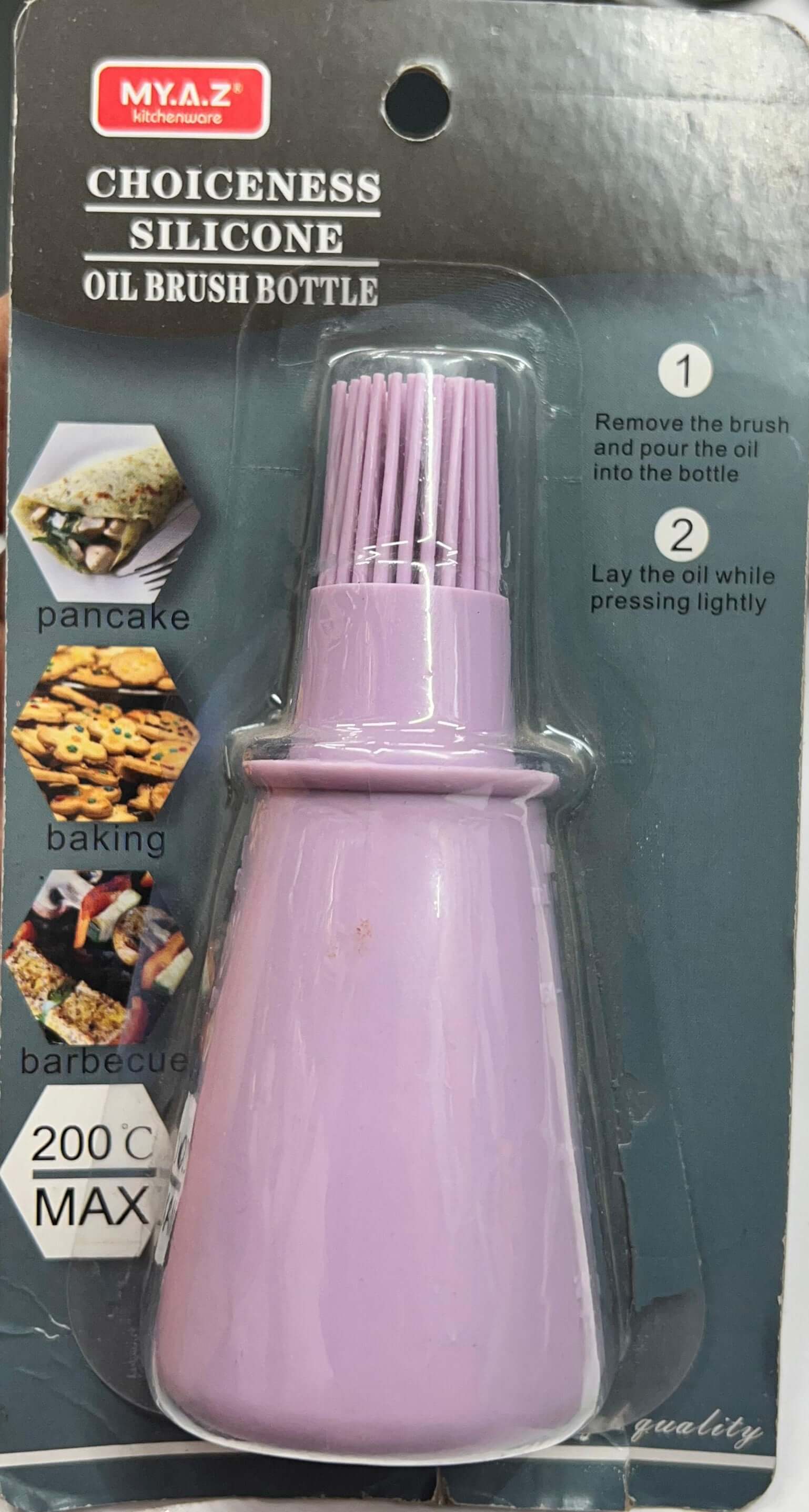 Silicone Oil Brush Bottle - High-Temperature Resistant & Refillable