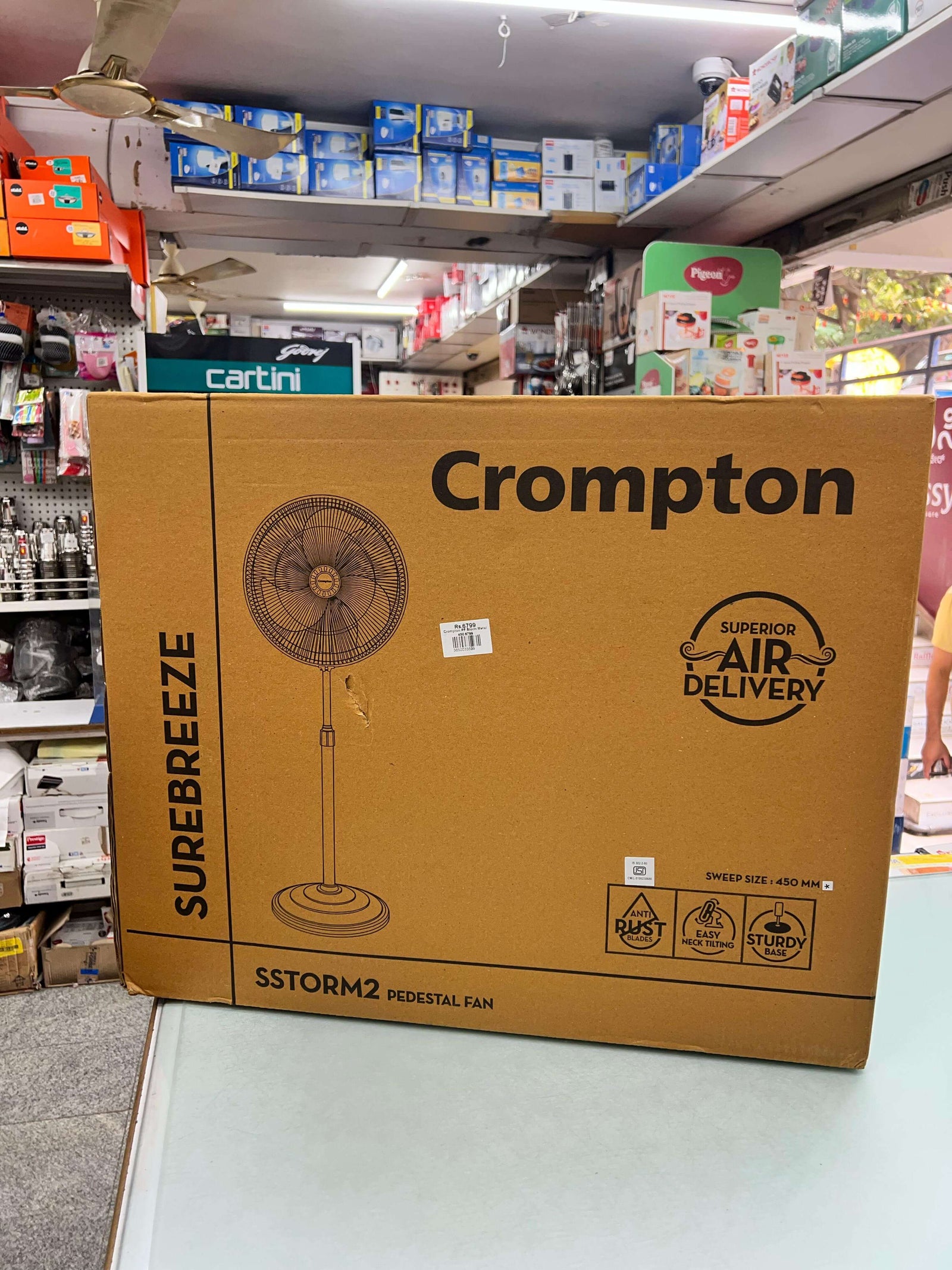 Made in India Crompton SStorm2 450mm Fan with safety thermal protection and copper windings 2