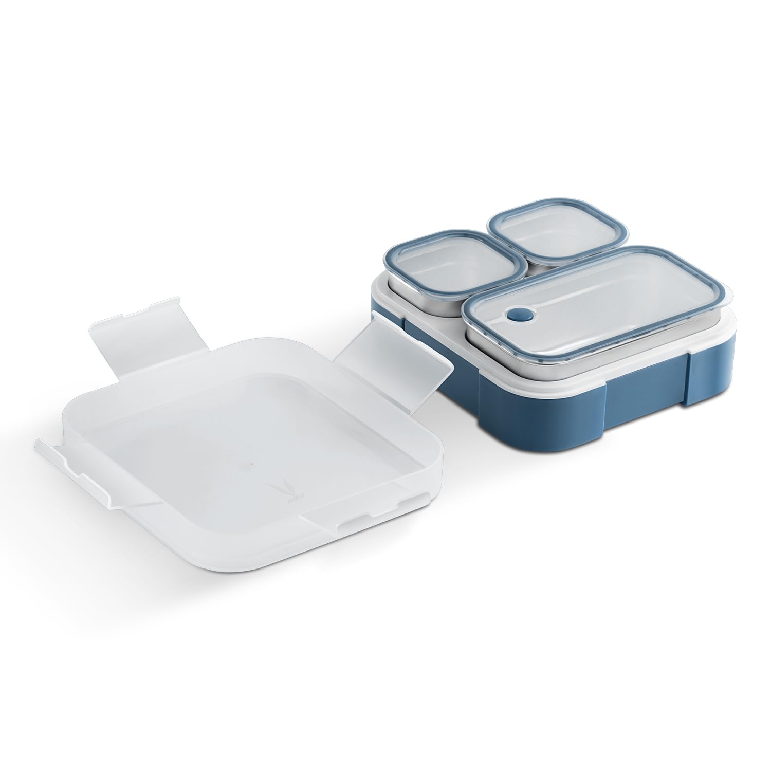 VAYA TYDBYT Stainless Steel Bento Lunch Box with 3 Leakproof Compartments – Perfect for Kids, Office & School