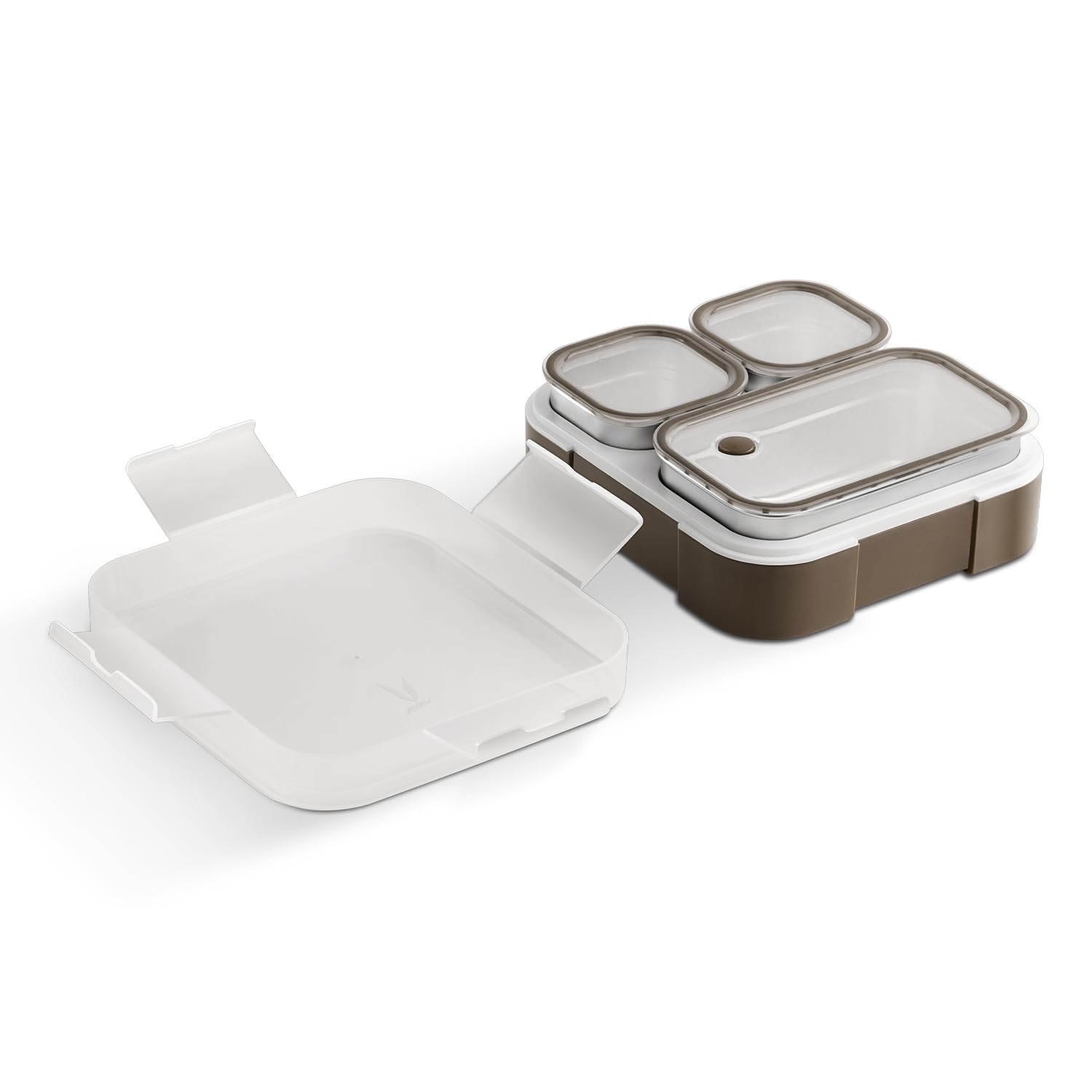 VAYA TYDBYT Stainless Steel Bento Lunch Box with 3 Leakproof Compartments – Perfect for Kids, Office & School