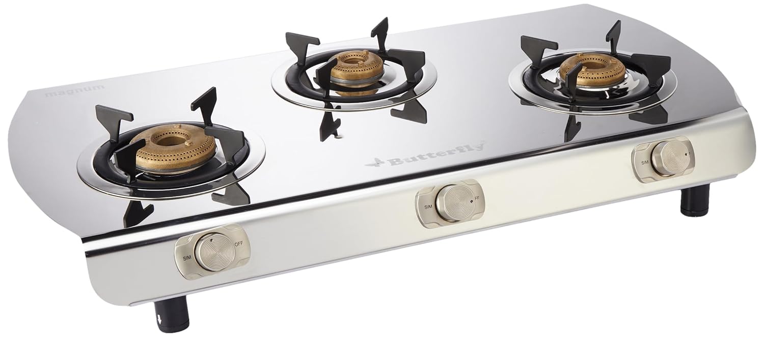 Butterfly Steel Magnum GAS STOVE 3 Burner (2mm thickness sheet)