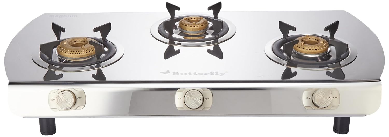 Butterfly Steel Magnum GAS STOVE 3 Burner (2mm thickness sheet)