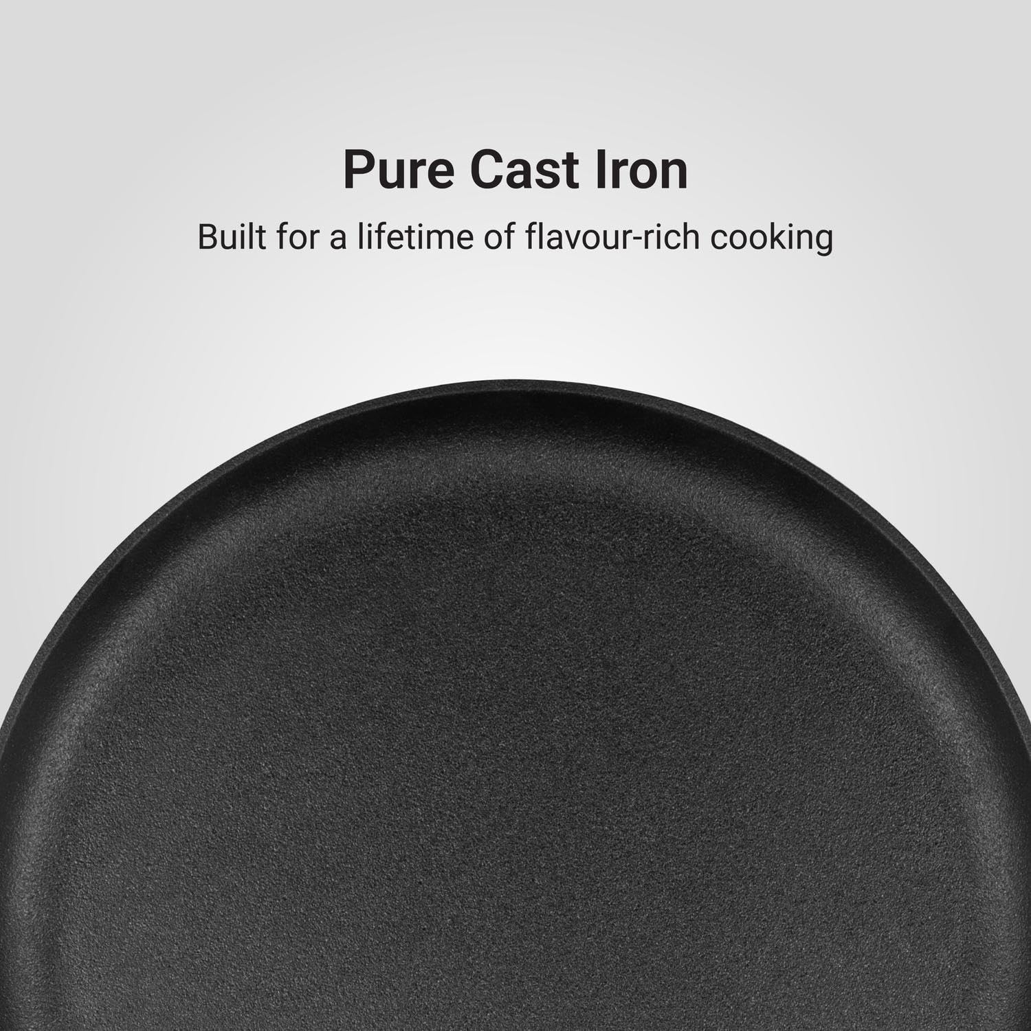 Stahl Blacksmith Cast Iron Dosa Tawa | Pre-Seasoned Induction Pan