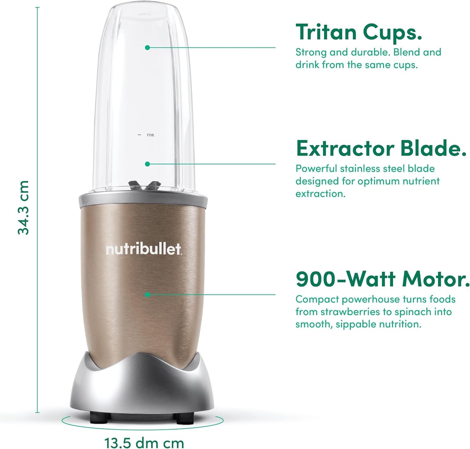 NutriBullet PRO 900W Smoothie Maker with Wet & Dry Blades