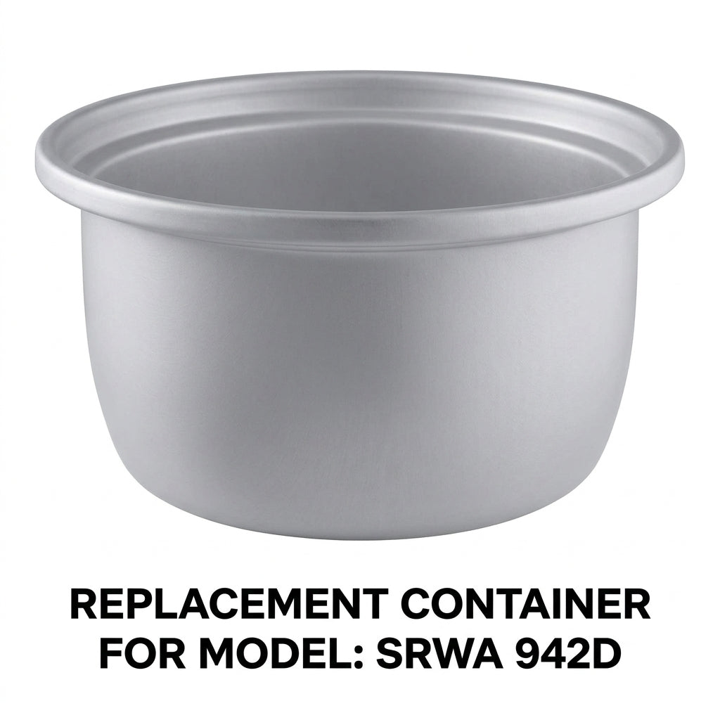 Anodized aluminium pan fits Panasonic SR-942D 2.5 kg raw rice cooker