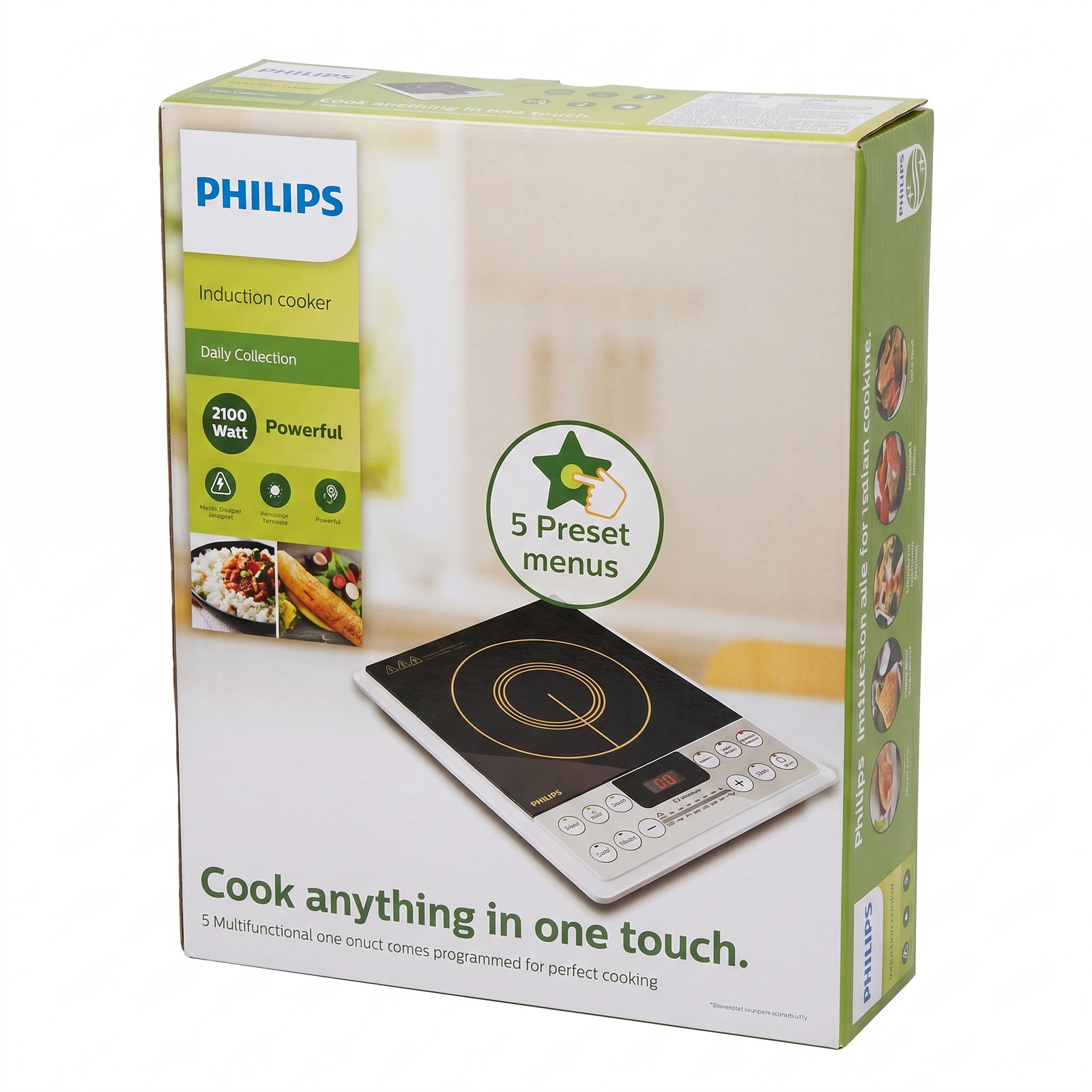 Philips induction cooktop HD4929 01 with 0 to 3 hour timer and auto off function