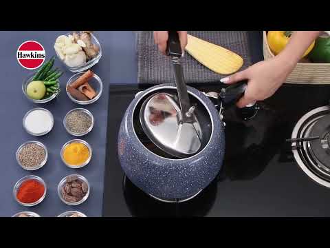 Hawkins Ceramic Nonstick Pressure Cooker, Induction Inner Lid Cooker
