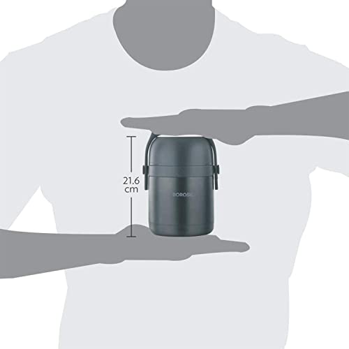 Borosil - Hot-N-Fresh Stainless Steel Insulated Lunch Box, 2 container