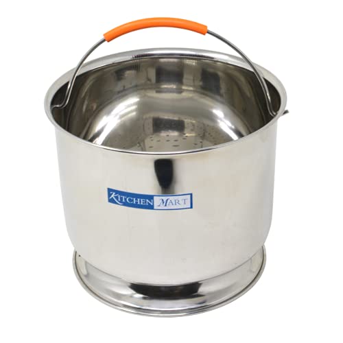 Kitchen Mart Premium Stainless Steel Starch Remover Container for Pressure Cooker (for 5 litres Cooker)