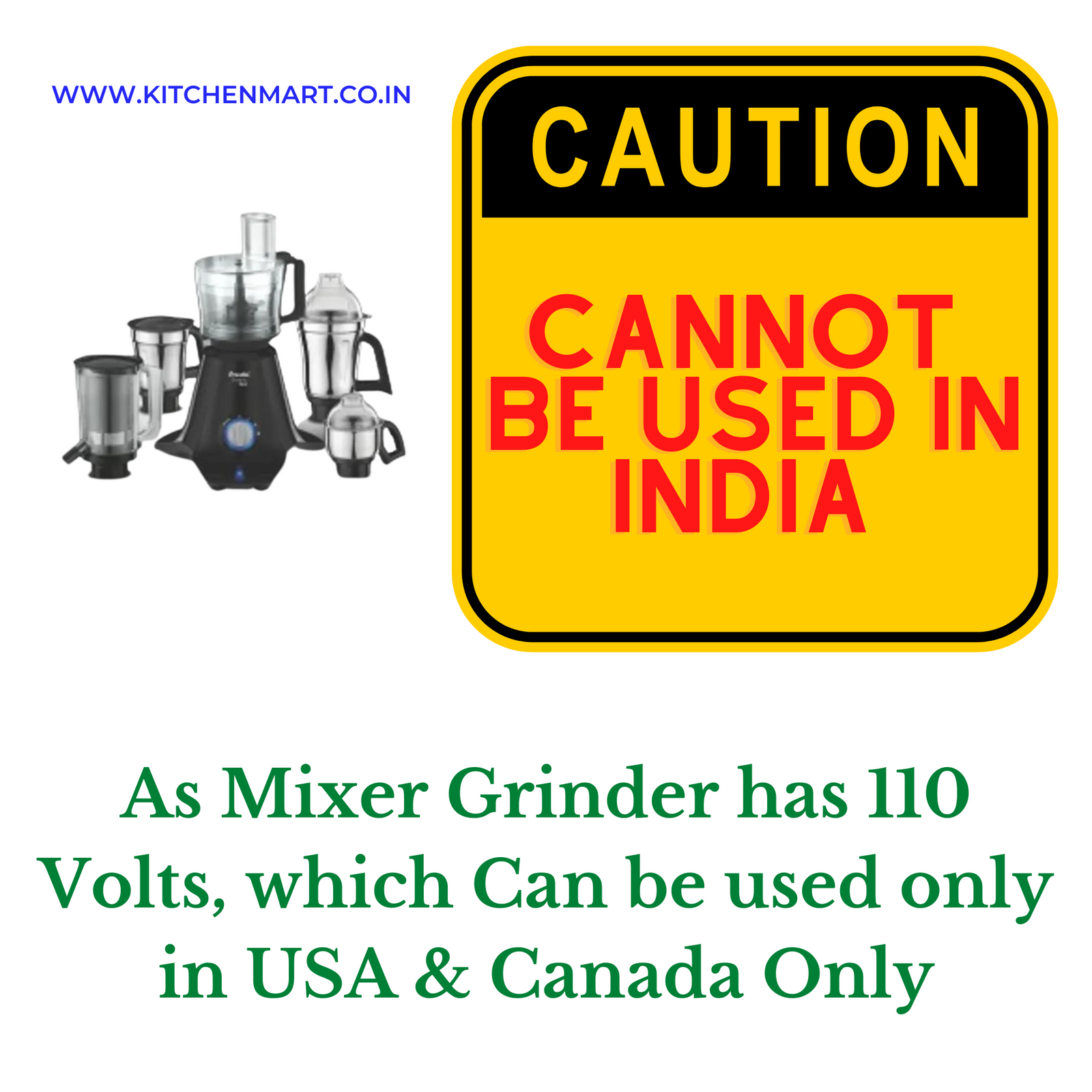 Preethi Zodiac BLACK 550-Watt Mixer Grinder with 5 Jars (110 Volts for use in USA & Canada only)