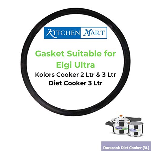 Elgi Ultra Gasket Compatible with Pressure cookers Endura Plus 2 LTR and 3Ltr and Endura Plus Handi 3Ltr - 2 pcs