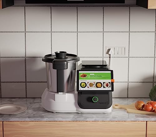 Upliance delishUp, AI Cooking Assistant with unlimited recipes from around the world | WiFi & built-in 8 inch Touch screen | Automated Chop, Saute, Stir, Knead, Steam And Cook