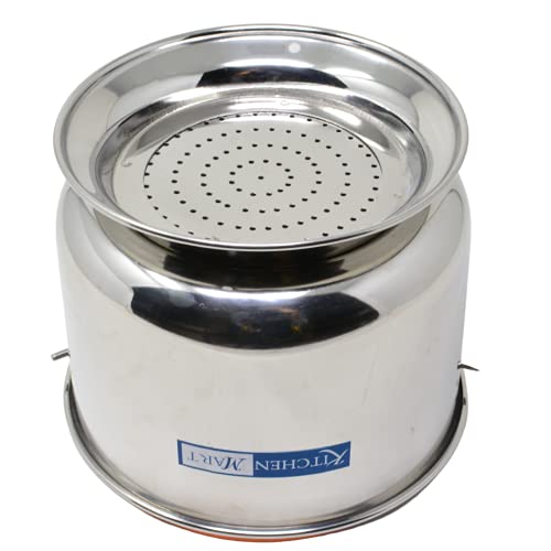 Kitchen Mart Premium Stainless Steel Starch Remover Container for Pressure Cooker (for 3 litres Cooker)