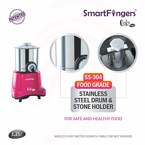 SmartFingers wet grinder with batter valve for mess-free batter dispensing