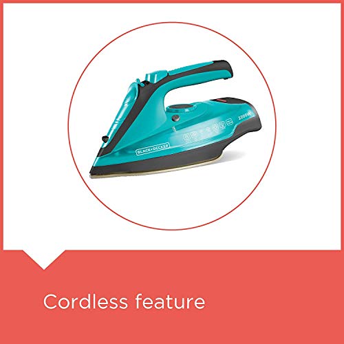 Black + Decker BD BXIR2201IN 2200-Watt Cord & Cordless Steam Iron (Green)