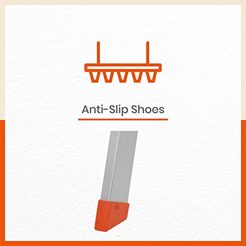 Bathla Advance 4-Step Foldable Aluminium Ladder with Sure-Hinge Technology (Orange)