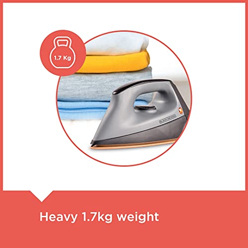Black + Decker Heavy Weight Non-Stick Electric Dry Iron (1100 Watt) BXIR1102IN