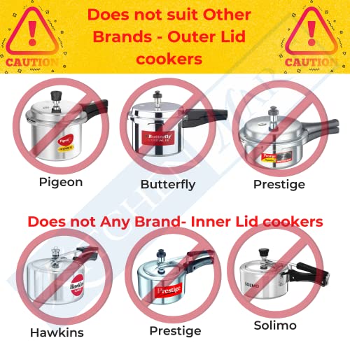 Kitchen Mart Spares Compatible with Bergner Argent Triply Pressure Cookers (Gasket (For 5.5 & 3.5 Ltr Pan Cooker))
