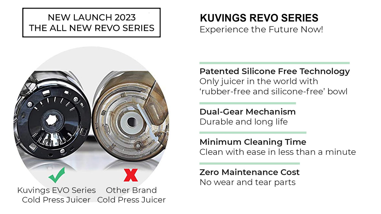 Kuvings REVO Series Professional Cold Press Whole Slow Juicer, World's First Juicer with Patented Automatic-Cutting Auger to reduce juicing time (REVO830 Matt Black + Smoothie & Sorbet)