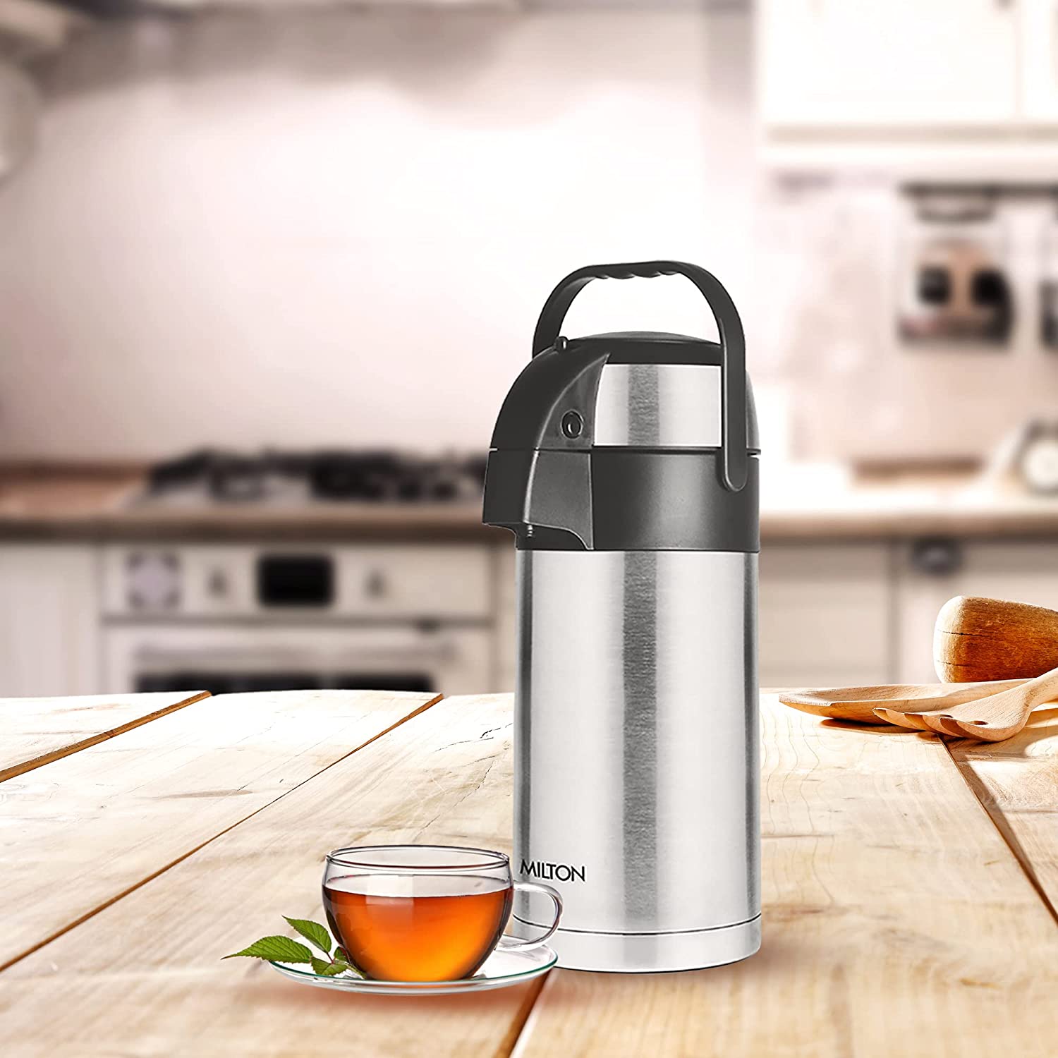 Milton Beverage Dispenser Vacuum Insulated Tea Coffee Server with Pump
