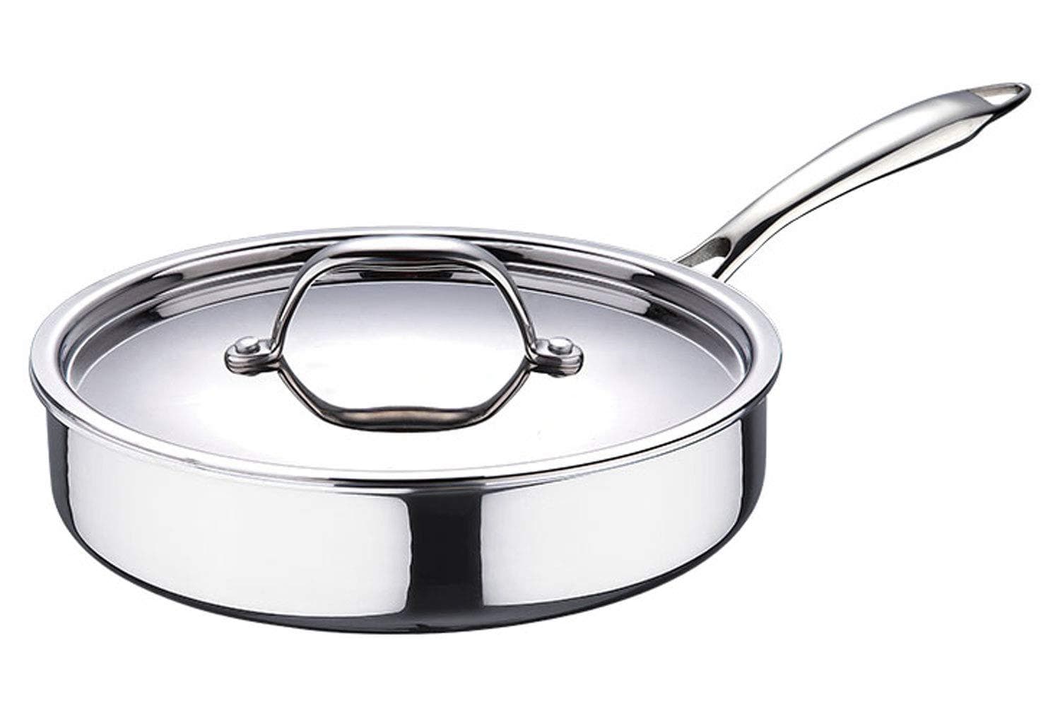 Bergner Argent Triply Stainless Steel SautePan - KITCHEN MART