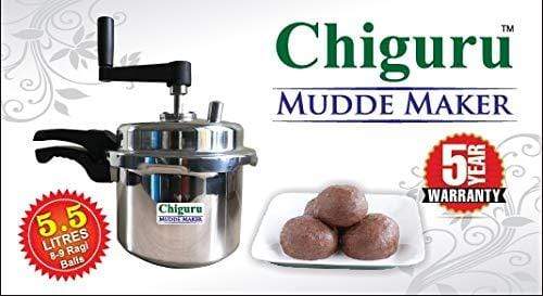 Chiguru Stainless Steel Mudde Maker; 5.5Ltrs - KITCHEN MART