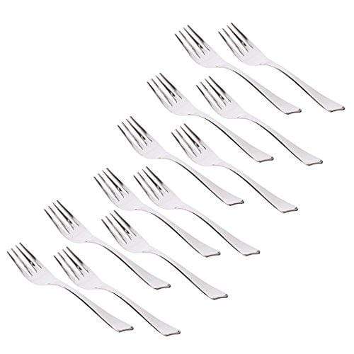 Classic by Embassy Baby Fork, Set of 12, Stainless Steel, 15.5 cm (Monalisa, 14 Gauge) - KITCHEN MART