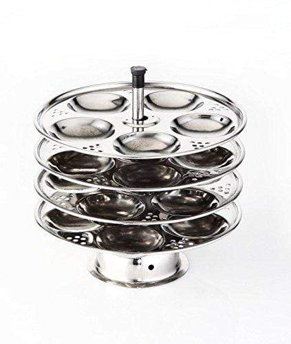Embassy Baby Idli Stand, 4 Plates - 20 Idlis (Stainless Steel) - KITCHEN MART