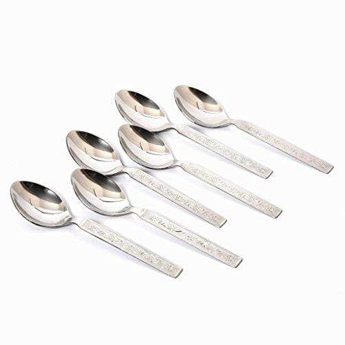 Embassy (Classic by Embassy) Tea Spoon, Pack of 6, Stainless Steel, 14 cm (Hi-Trend, 17 Gauge) - KITCHEN MART