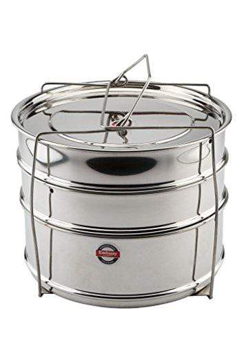 Embassy Cooker Separator Set Suitable for 6 Litres Prestige Outer-Lid Pressure Cooker (3 Containers, Stainless Steel) - KITCHEN MART