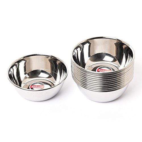 Embassy Deluxe Vati / Dipping Cup, Size 10, 70 ml, 6.7 cms (Pack of 12, Stainless Steel) - KITCHEN MART