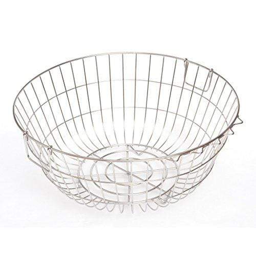 Embassy Dish Draining Basket/Kuda, Round, Size - Small, 51x23.5 cms (DxH), (Pack of 1, Stainless Steel) - KITCHEN MART