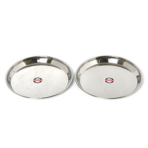 Embassy Kanchan Quarter Plate, Size 9, 20.1 cms (Pack of 2, Stainless Steel) - KITCHEN MART