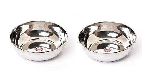 Embassy Punjabi Vati/Serving Bowl, Size 11, 1400 ml, 20.5 cms (Pack of 2, Stainless Steel) - KITCHEN MART