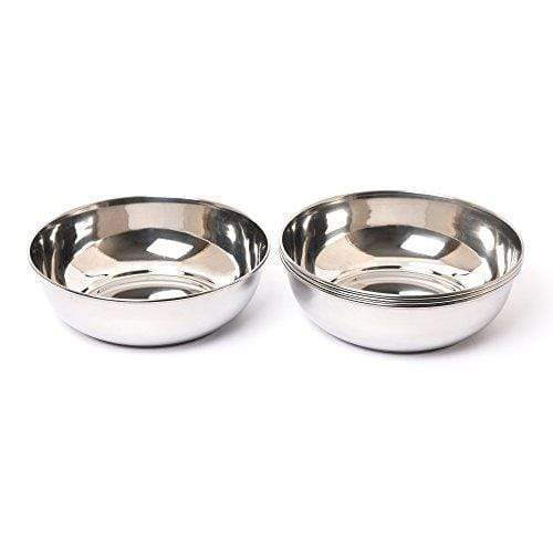 Embassy Punjabi Vati / Serving Bowl, Size 11, 1400 ml, 20.5 cms (Pack of 4, Stainless Steel) - KITCHEN MART