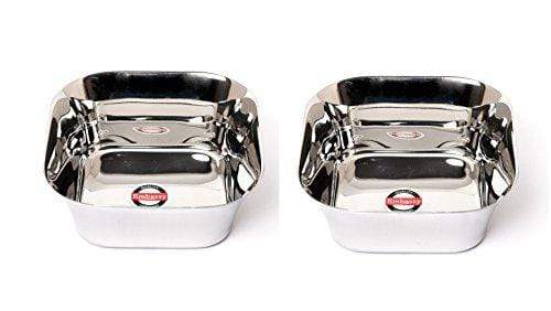 Embassy Russian Serving Bowl, Size 1, 700 ml, 15.4 cms (Pack of 2, Stainless Steel) - KITCHEN MART