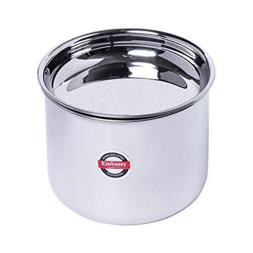 Embassy Stainless Steel Deep Cooker Pot, Suitable For 3 Liters Prestige Outer-Lid Pressure Cooker - KITCHEN MART