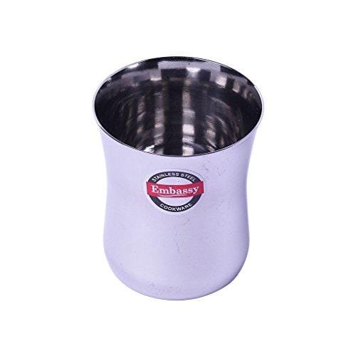 Embassy Stainless Steel French Coffee Glass, Pack of 6, Size - Baby, 125 ml - KITCHEN MART