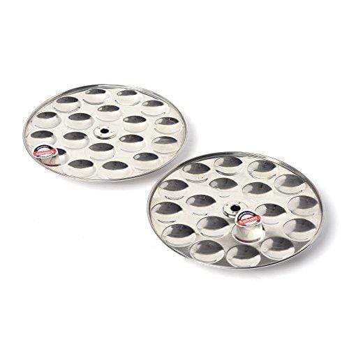 Embassy Stainless Steel Mini Idli Plate, 2-Pieces, 18 Idlis / Plate - KITCHEN MART