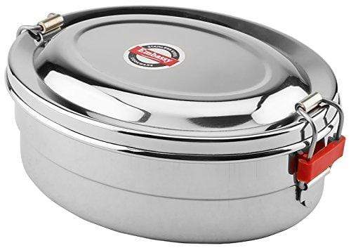 Embassy Stainless Steel Oval Food Pack/Container; Size 2; 475 ml - KITCHEN MART
