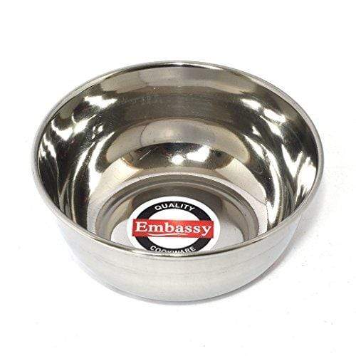 Embassy Vinod Vati/Curry Bowl, Size 2, 125 ml, 9.3 cms (Pack of 6, Stainless Steel) - KITCHEN MART