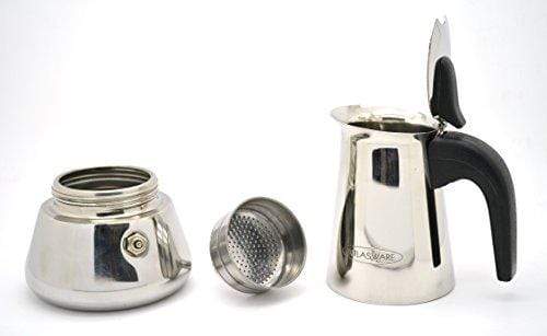 Kitchen Mart ATLASWARE Stainless Steel Espresso Coffee Percolator 6 cups - KITCHEN MART