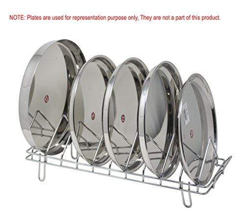 Kitchen Mart Plate Rack / Stand, 10 Slots (45 cms), Stainless Steel - KITCHEN MART