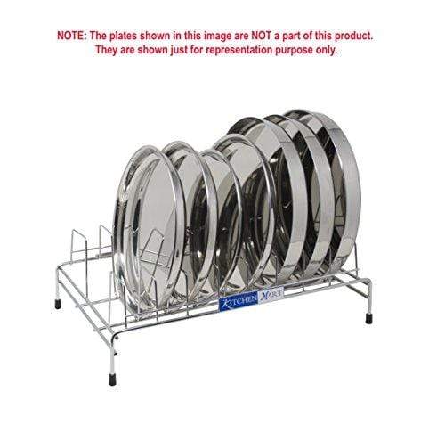 Kitchen Mart Plate Rack / Stand, 8 Slots (39 cms), Stainless Steel (LxB: 39x25) - KITCHEN MART