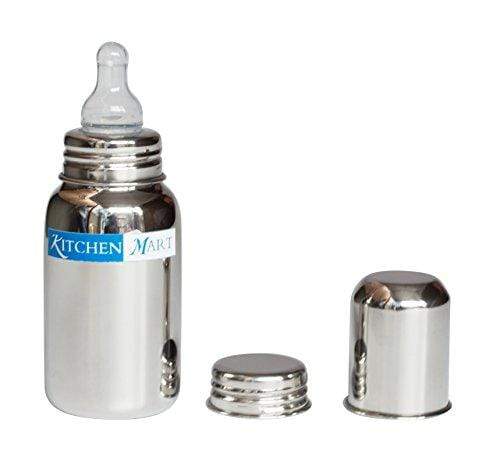 Kitchen Mart Stainless Steel Baby Feeding Bottle 225ml - KITCHEN MART